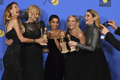 El elenco femenino e Big Little Lies, un éxito que los Premios Emmy distinguieron con ocho estatuillas