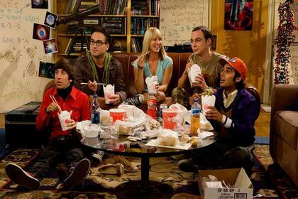 El elenco inicial de The Big Bang Theory