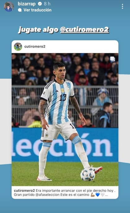 El elogio de Bizarrap para Cristian "Cuti" Romero