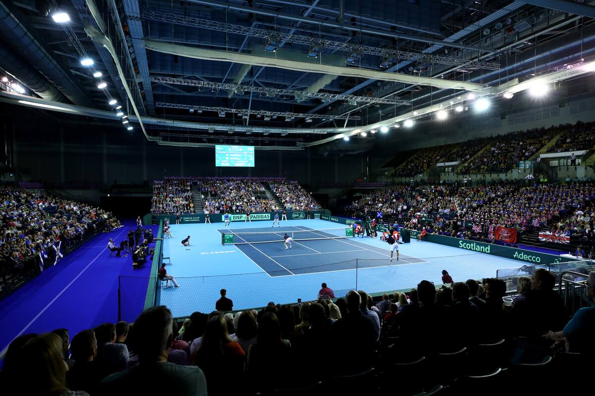 El Emirates Arena de Glasgow, donde la Argentina derrotó a Gran Bretaña en su histórica campaña de la Copa Davis 2016, será una de las sedes de la fase de grupos, en septiembre.