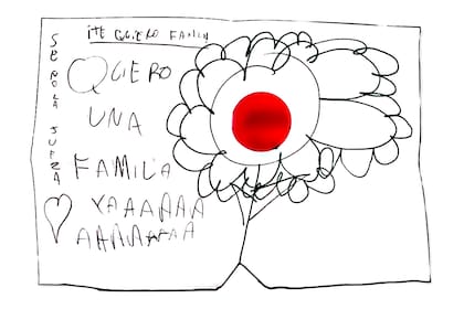 El emotivo dibujo de Pilar, de 8 años, pidiéndole a la jueza que le permita tener una familia