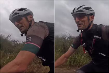 El emotivo encuentro entre Scaloni y un amigo en medio de la carrera de mountain bike