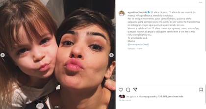El emotivo mensaje de Agustina Cherri para Muna