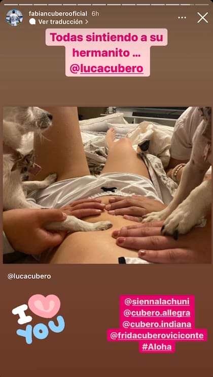 El emotivo mensaje de Cubero sobre su hijo con Viciconte