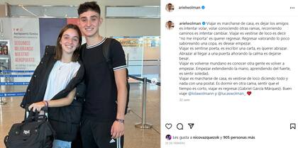 El emotivo mensaje que compartió Ariel Wolman ante el viaje de sus hijos