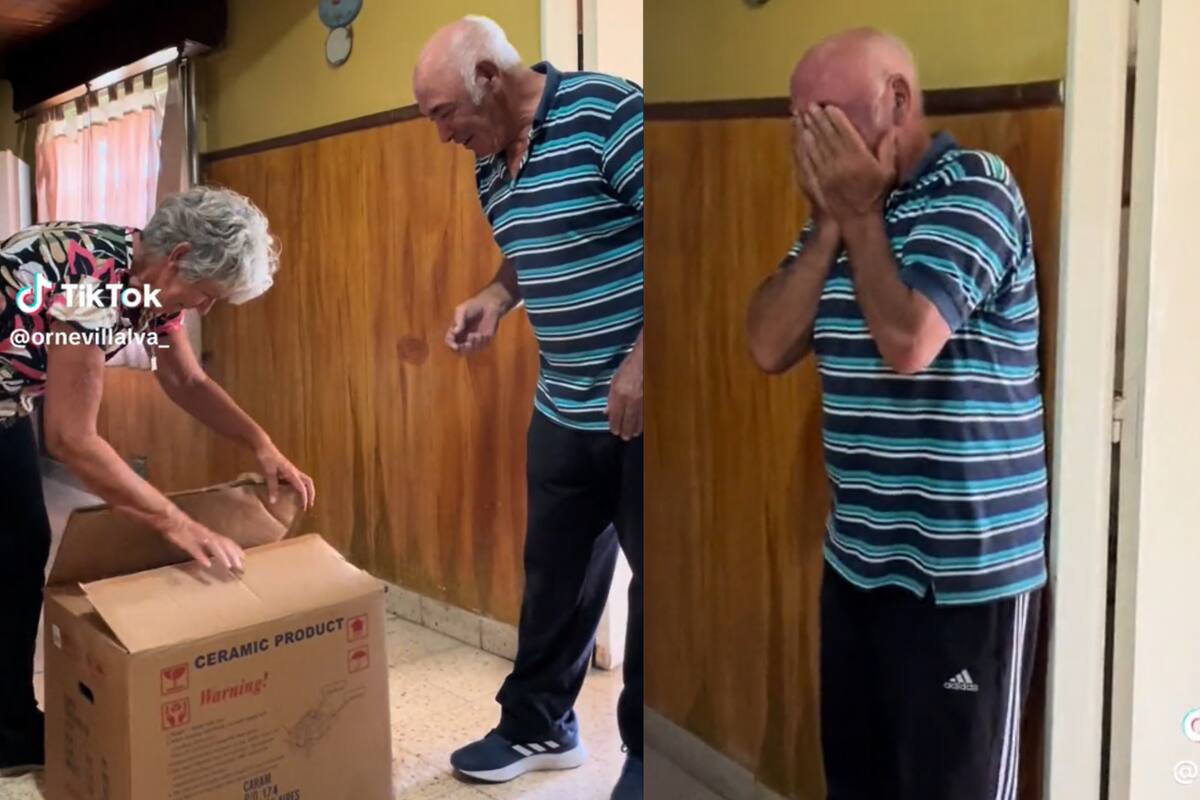 El emotivo momento se volvió viral en las redes sociales