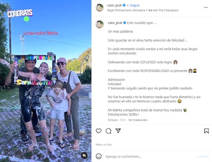 El emotivo posteo de Carolina Prat por el egreso de su hija (Foto: Instagram @caro_prat)