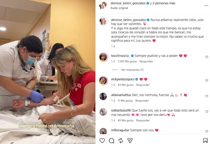 El emotivo posteo de Denisse González tras su cuarta internación (Foto: Instagram @denisse_belen_gonzalez)