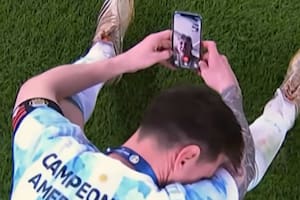 El día que Messi hizo una videollamada con su padre desde el Maracaná tras ganar la Copa América 2021