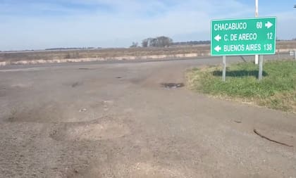 El empalme de la ruta nacional 7 con ruta provincial 31