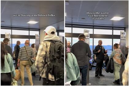 El empleado de una aerolínea intentó llevar a calma a los pasajeros en el aeropuerto de Palm Springs, California