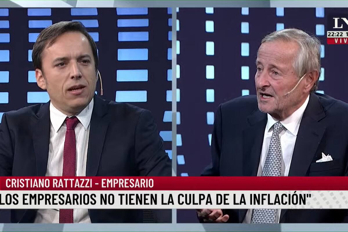 El empresario y expresidente de FIAT Argentina Cristiano Rattazzi junto a José del Rio.