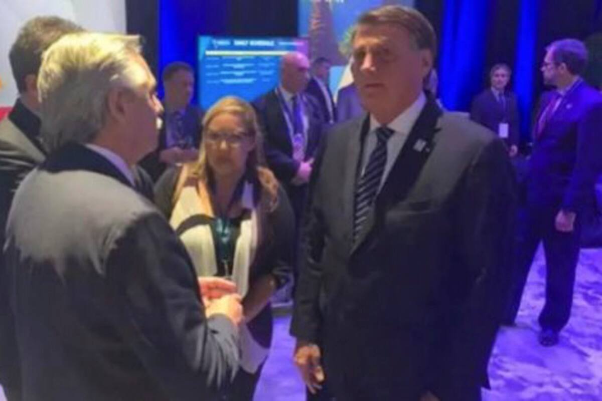 El encuentro de Alberto Fernández y Bolsonaro, en Los Ángeles