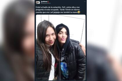 El encuentro de Lali con una fan (Foto: Twitter @Julianamont12)