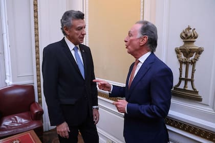 El encuentro entre el presidente de la Cámara de Comercio, Natalio Mario Grinman, y Gustavo Weiss, presidente de la Cámara Argentina de la Construcción