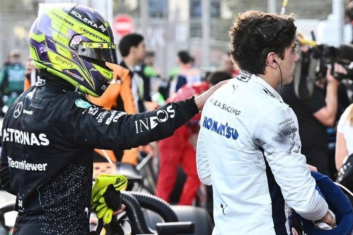 El encuentro entre Franco Colapinto y Lewis Hamilton