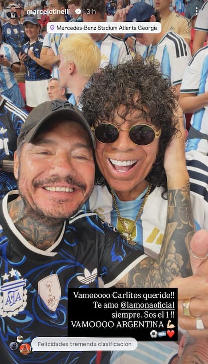 El encuentro entre Marcelo Tinelli y La Mona Jiménez ya se convirtió en un clásico del Mundial