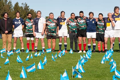El Encuentro Homenaje a los Veteranos de Malvinas del año pasado; jugadores de Champagnat y de XV Mil Rugby y banderillas nacionales serán parte de la jornada de reconocimiento y camaradería en Estancias del Pilar.