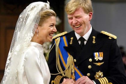 El entonces príncipe heredero de Holanda, Guillermo Alejandro, durante su boda con la argentina Máxima Zorreguieta en Ámsterdam, Holanda, el 2 de febrero de 2002
