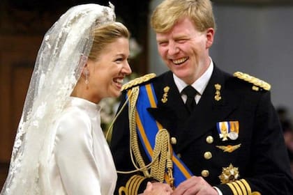 El entonces príncipe heredero de Holanda, Guillermo Alejandro, durante su boda con la argentina Máxima Zorreguieta en Ámsterdam, Holanda, el 2 de febrero de 2002