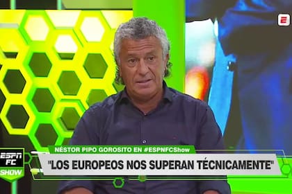 El entrenador Néstor Gorotiso destacó que el fútbol de Europa es superior al sudamericano por la alimentación, el biotipo y los músculos largos