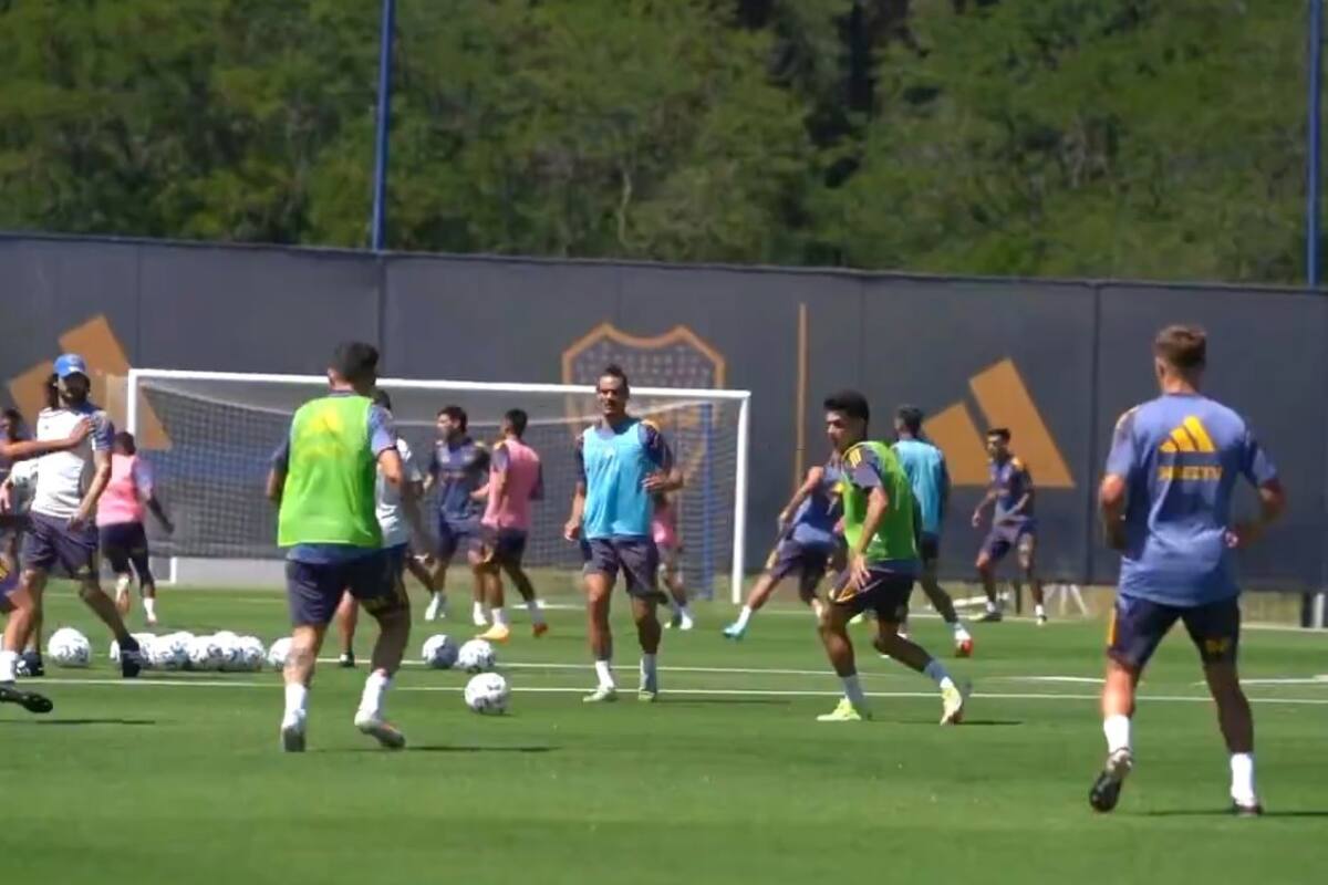 El entrenamiento de este jueves en Boca, que tiene la clasificación para la Copa Libertadores como principal desafío
