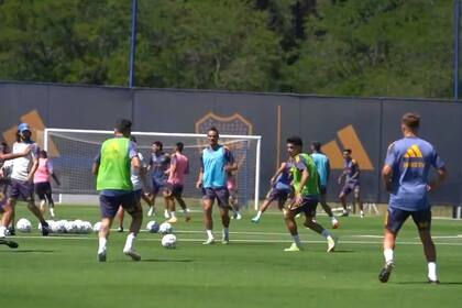 El entrenamiento de este jueves en Boca, que tiene la clasificación para la Copa Libertadores como principal desafío