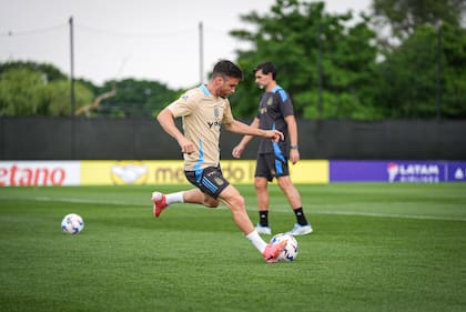 El entrenamiento de la selección Argentina en Estados Unidos el 23 de junio de 2024