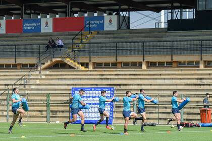 El entrenamiento de los Pumas en la Universidad de Pretoria: el sábado juegan con los Springboks