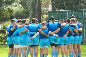 El entrenamiento de Los Pumas y la charla grupal antes de los Springboks