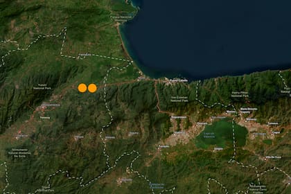 El epicentro de los dos terremotos consecutivos en Venezuela