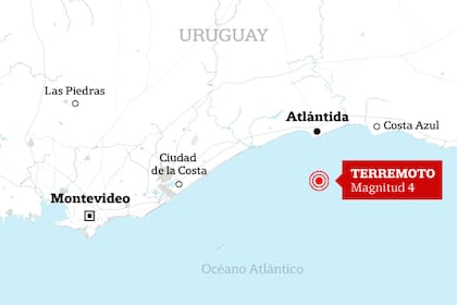 El epicentro del sismo de magnitud 4 en la escala Ritcher se dio a pocos kilómetros de Atlántida, Canelones