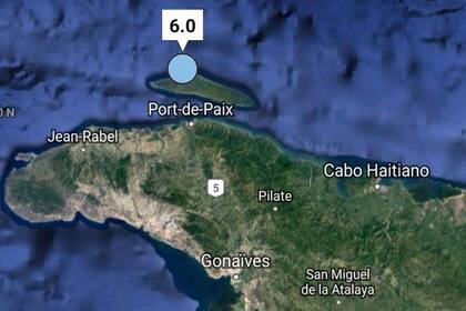 El epicentro del sismo se encontró a unos 20 kilómetros de Port-de-Paix