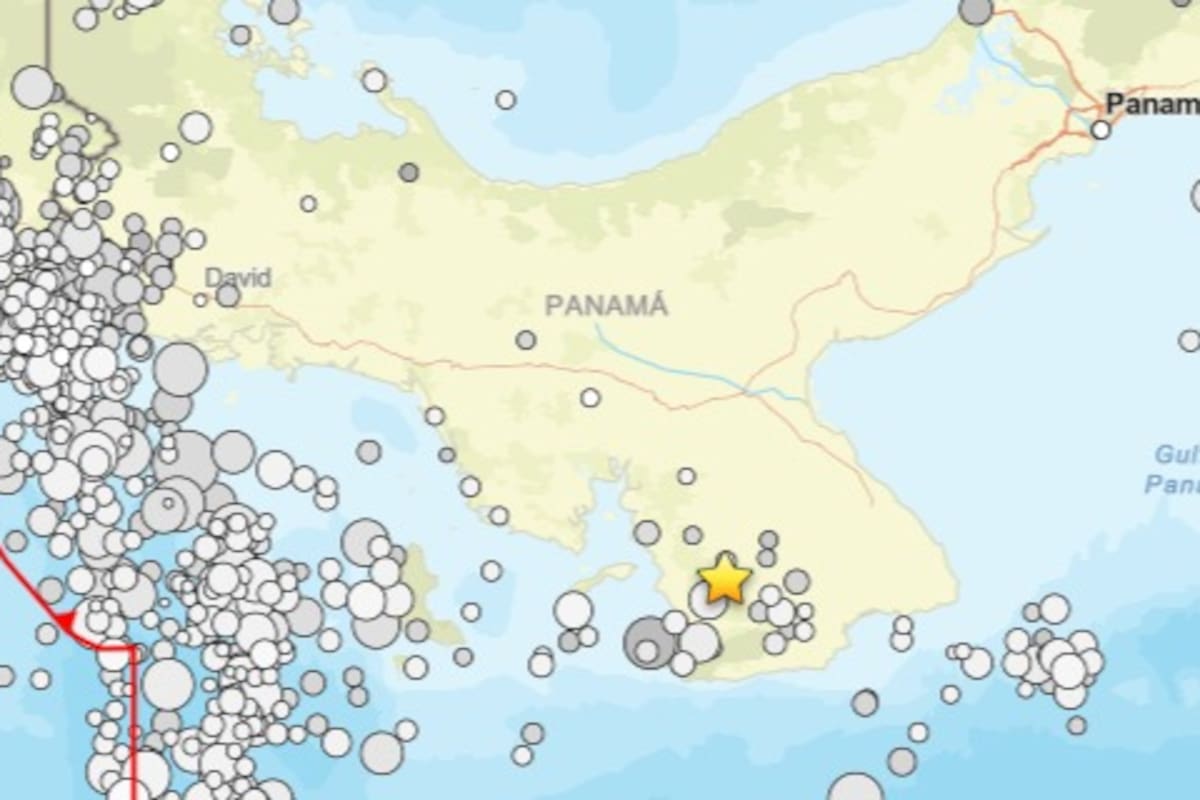 El epicentro del terremoto en Panamá