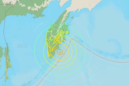 El epicentro del terremoto ocurrió en la región de Kamchatka en Rusia