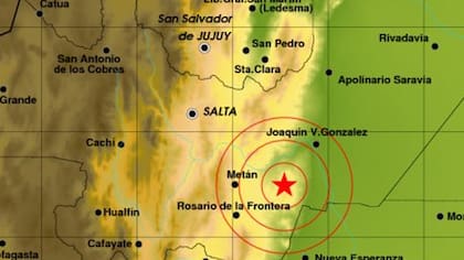 El epicentro fue cerca de la ciudad de Metán