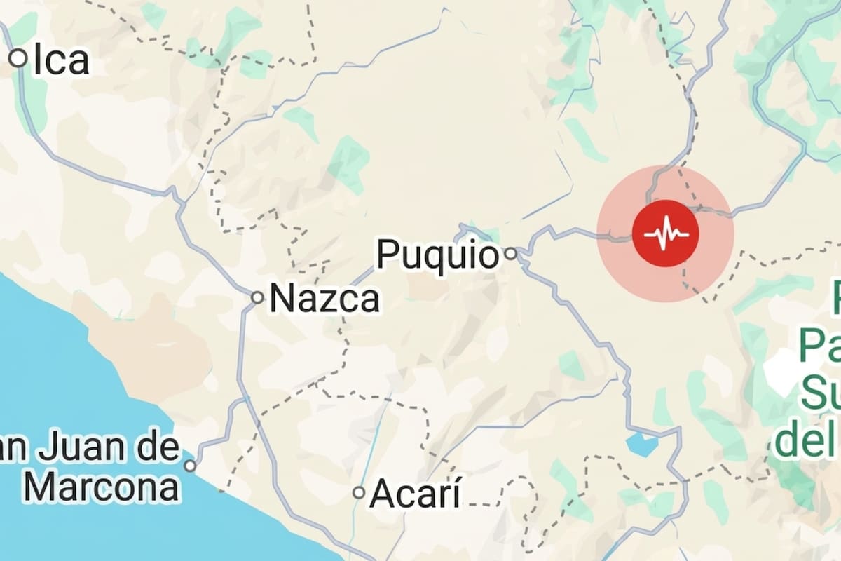 El epicentro se registró a 35 kilómetros de la ciudad de Coracora, en la provincia de Parinacochas