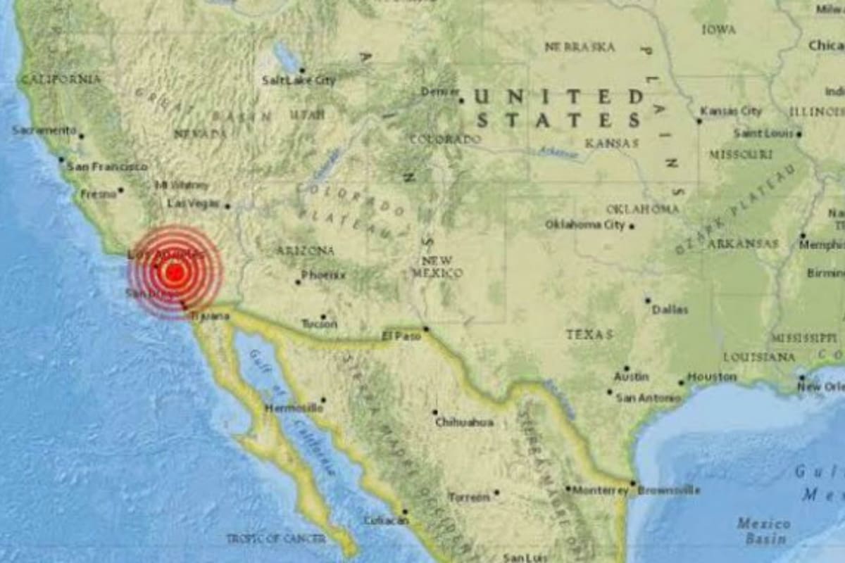 El epicentro se ubicó en Ridgecrest