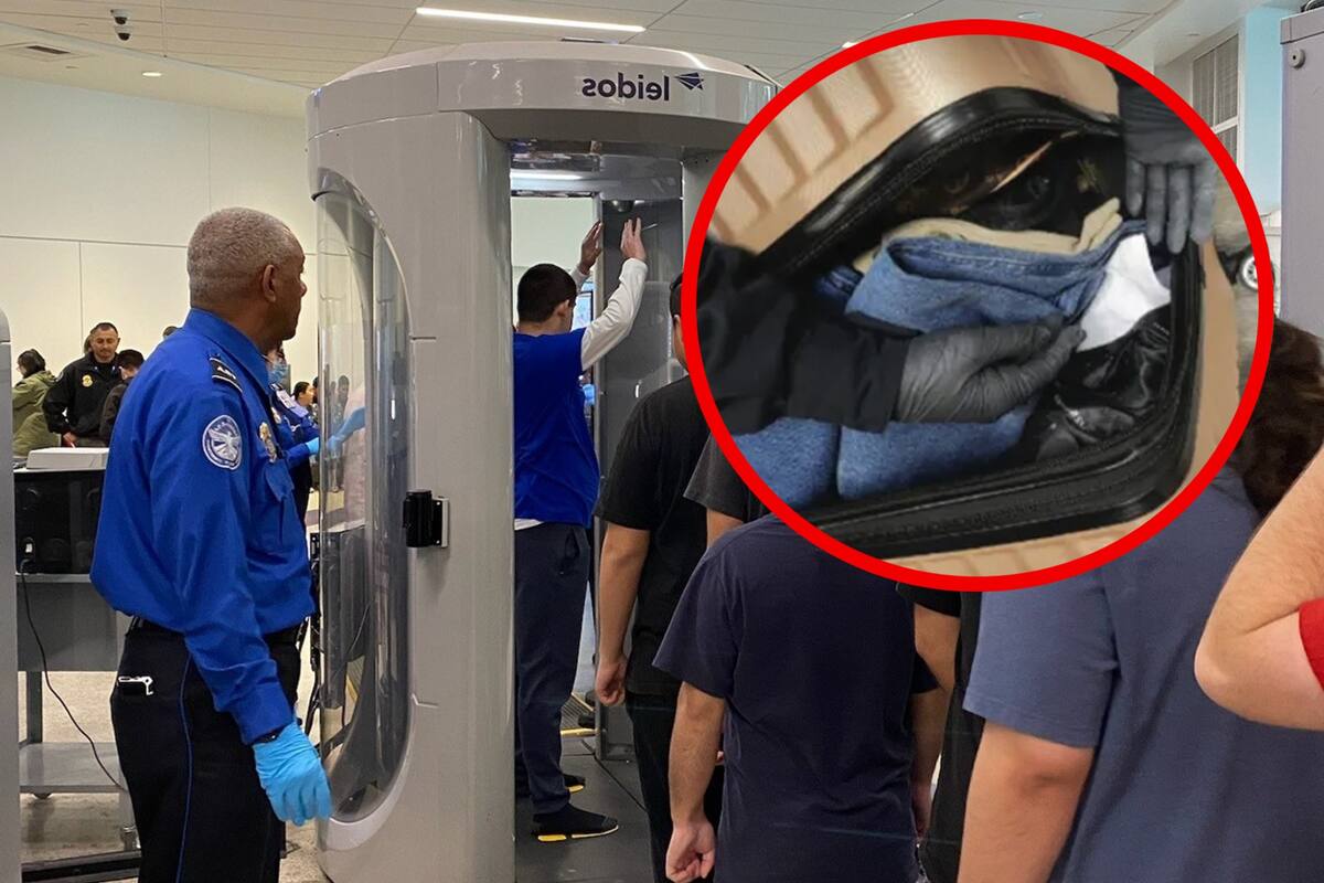El equipaje fue marcado por anomalías detectadas al pasar por los rayos X