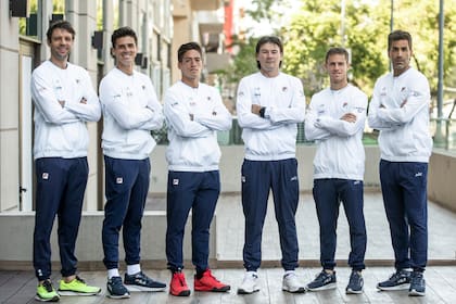 El equipo argentino de Copa Davis que venció a la República Checa, a principios de mes, en el BALTC.