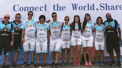 El equipo argentino en Nanjing