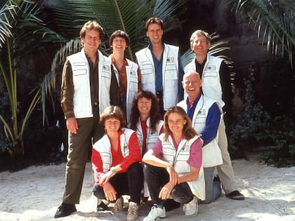 El equipo completo, antes del experimentos de confinamiento