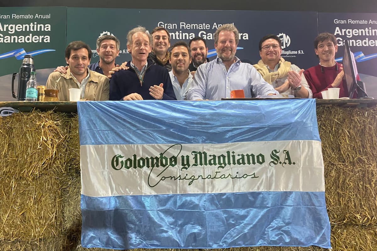 El equipo de Colombo y Magliano en la jornada en la Exposición Rural de Palermo