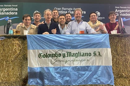 El equipo de Colombo y Magliano en la jornada en la Exposición Rural de Palermo