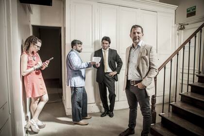 El equipo de la ciberfiscalía: Belén Ravarini, Diógenes Moreira, Cristian Mansilla y Azzolin.