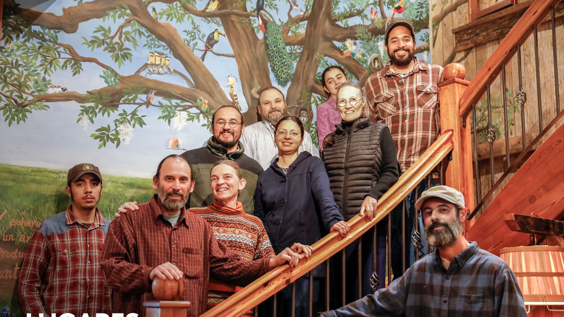 El equipo de Las 12 Tribus que maneja el restaurante The Yellow Deli, en General Rodríguez.