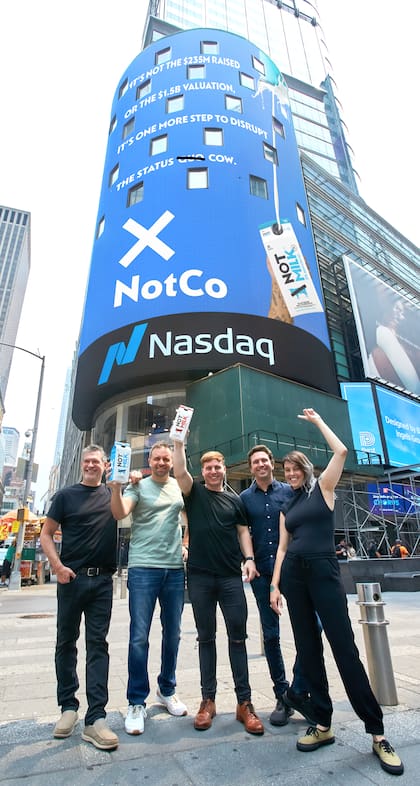 El equipo de NotCo, en Wall Street.