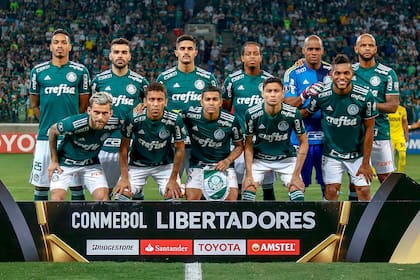 El equipo de Palmeiras, que avanzó a los octavos de final de la Copa Libertadores en el primer puesto del grupo