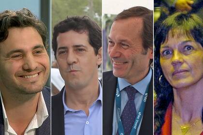 El equipo de transición de Alberto Fernández. Santiago Cafiero, Eduardo "Wado" de Pedro, Gustavo Béliz y Vilma Ibarra