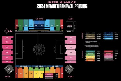 El equipo envió a los hinchas un mapa de asientos con los nuevos precios de los abonos para la temporada 2024